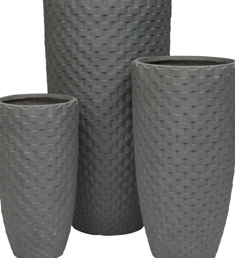 Intratuin bloempot Wicker antraciet D 41 H 75 cm