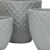 Intratuin bloempot Wicker grijs D 35 H 34 cm
