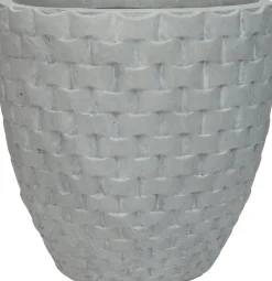 Intratuin bloempot Wicker grijs D 35 H 34 cm