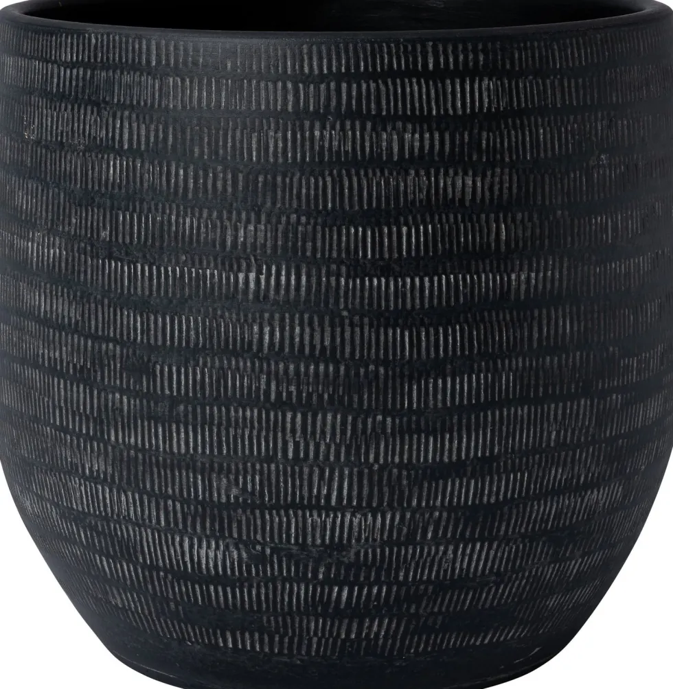 Intratuin bloempot Xanna antraciet D 27 H 25 cm