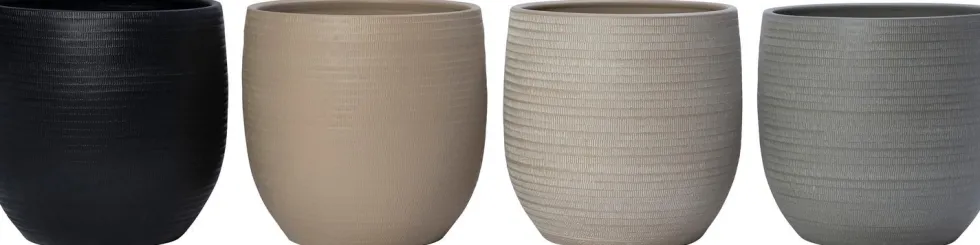 Intratuin bloempot Xanna antraciet D 38 H 35 cm