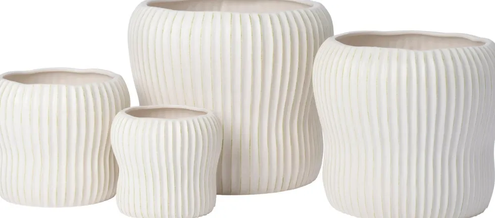 Intratuin bloempot Yari wit D 18 H 15,5 cm