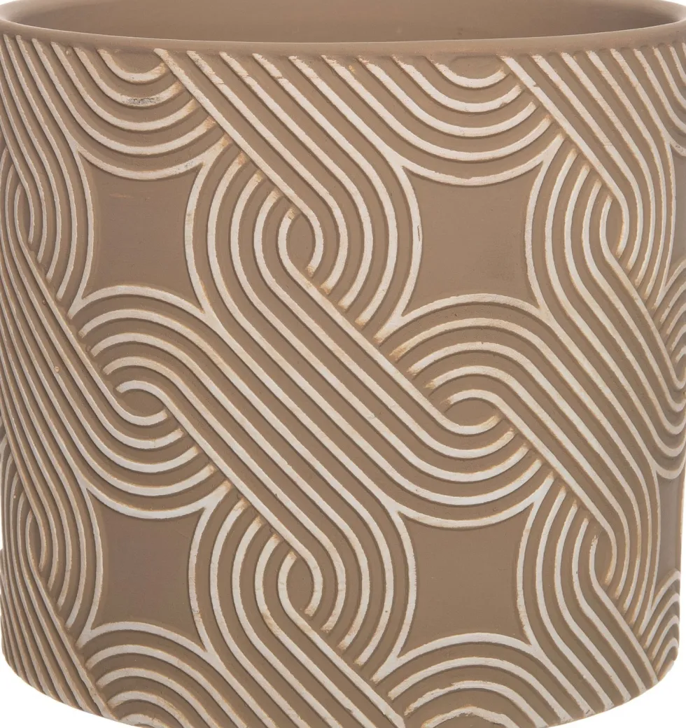 Intratuin bloempot Yaro grijs D 13,5 H 12,5 cm