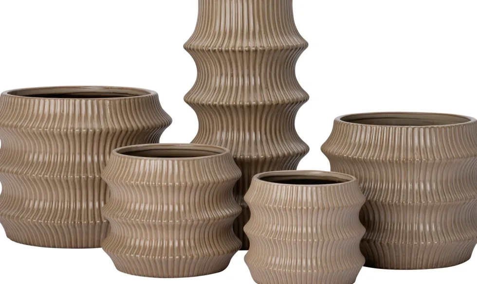 Intratuin bloempot Ylwa bruin D 19,5 H 16,5 cm