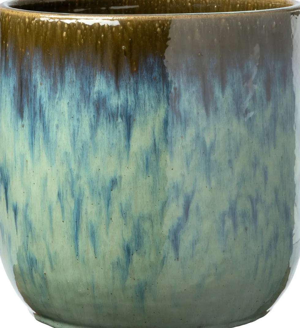 Intratuin bloempot Zuni blauw D 21 H 19 cm