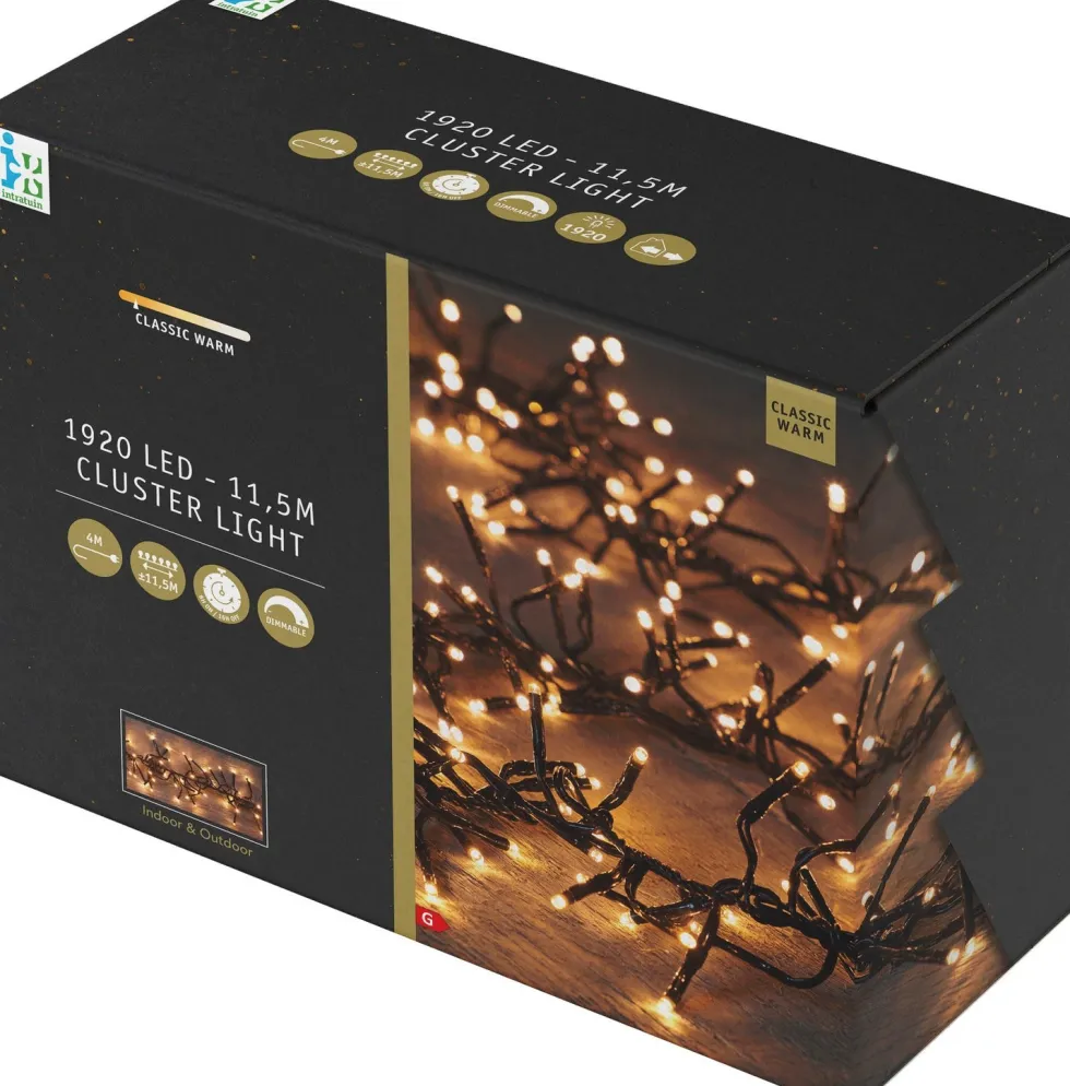 Intratuin clusterverlichting met 1920 lampjes classic warm 11,5 m
