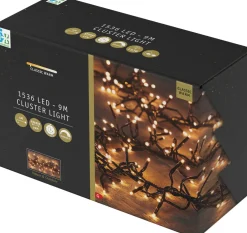 Intratuin clusterverlichting met 1536 LED lampjes classic warm 9 m