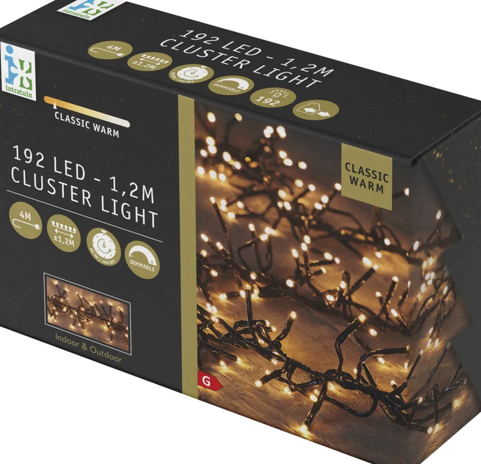 Intratuin clusterverlichting met 192 LED lampjes classic warm 1,2 m