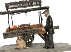 Intratuin De Brink kerstdorpminiatuur marktkar 13 x 8,5 x 8,5 cm