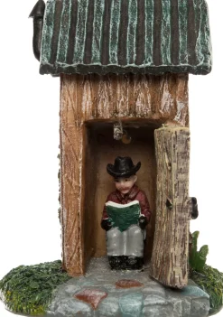 Intratuin De Brink kerstdorpminiatuur buitentoilet 8,5 x 8,5 x 11 cm