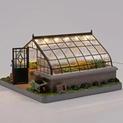 Intratuin De Brink kerstdorpminiatuur kweekkas 16,5 x 18,5 x 11 cm