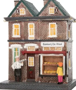 Intratuin De Brink kersthuisje bakkerij De Waal 15 x 11 x 19 cm