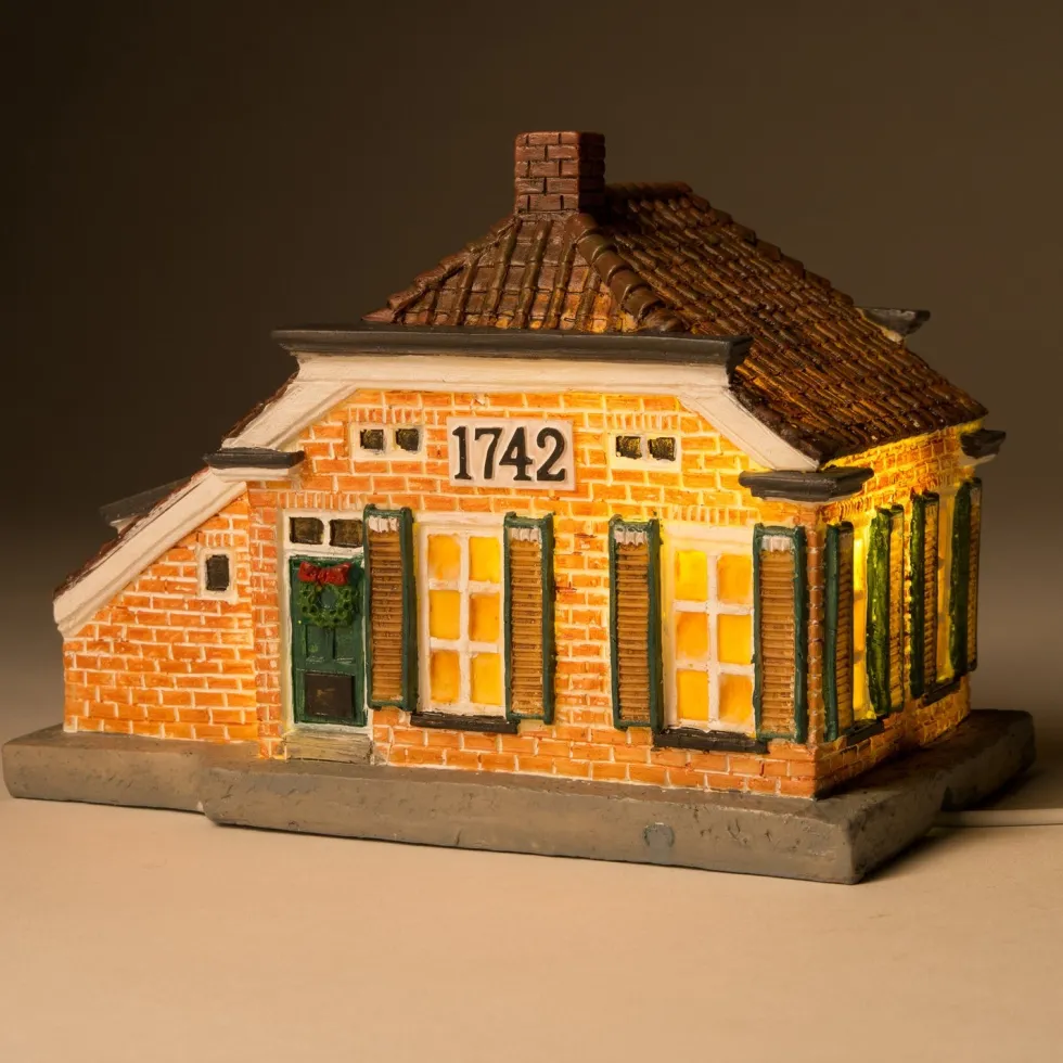 Intratuin De Brink kersthuisje boerderij 16,5 x 10 x 12 cm
