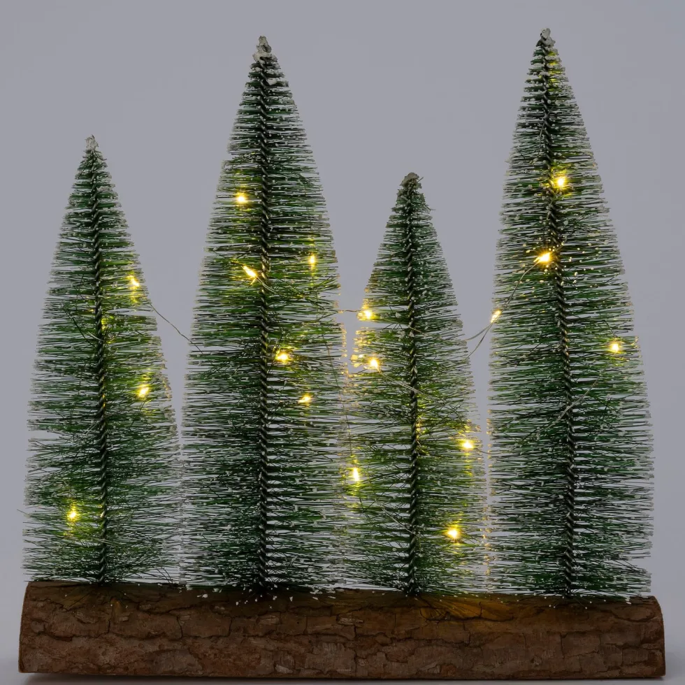 Intratuin decoratiebomen Linnae groen met verlichting 26 x 6 x 29 cm