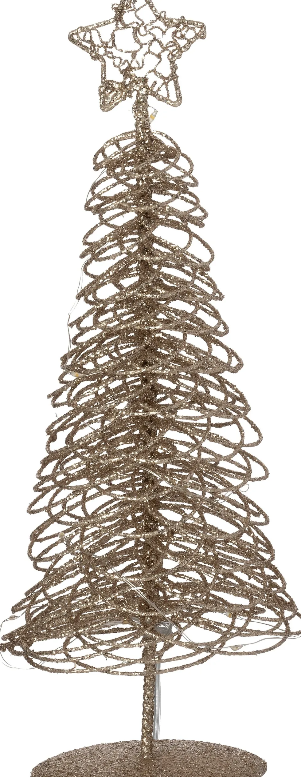Intratuin decoratieboom Arby met verlichting goud D 12 H 40 cm