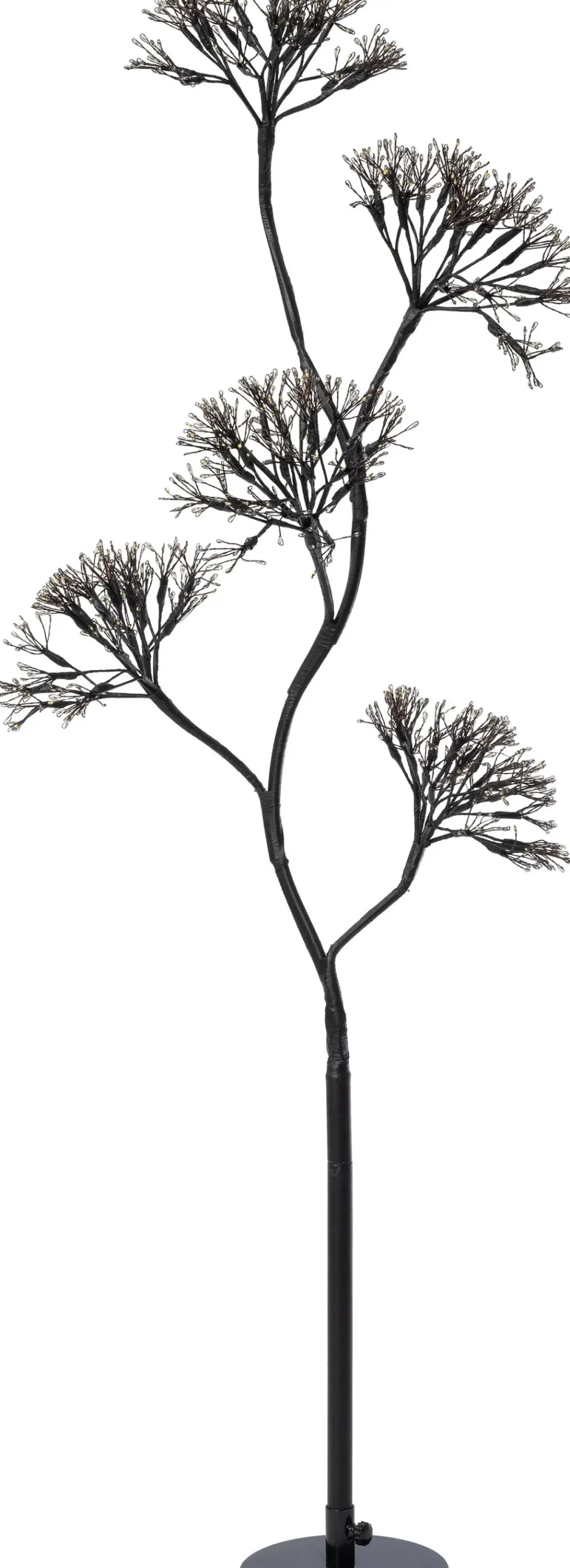 Intratuin decoratieboom dandelion zwart met verlichting 45 x 45 x 120 cm