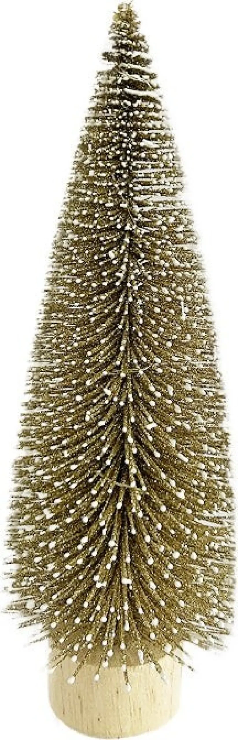 Intratuin decoratieboom Den goud met 10 lampjes warm wit D 10 H 30 cm