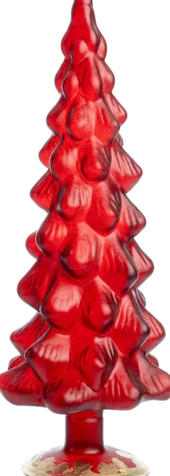Intratuin decoratieboom Gina transparant rood D 11 H 30 cm