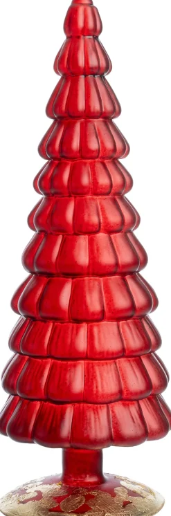 Intratuin decoratieboom Gina transparant rood D 10 H 30 cm