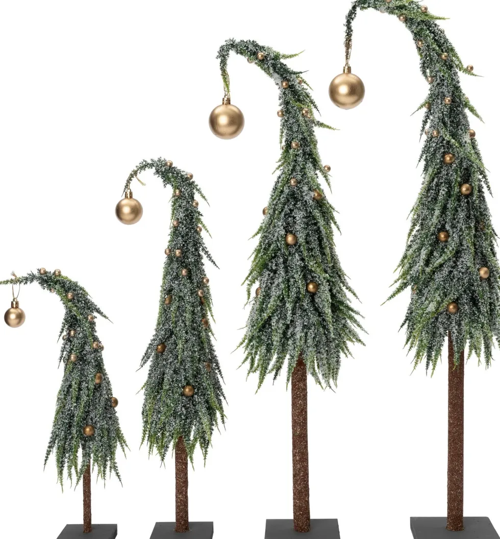 Intratuin decoratieboom Gnoom groen / goud D 10 H 36 cm