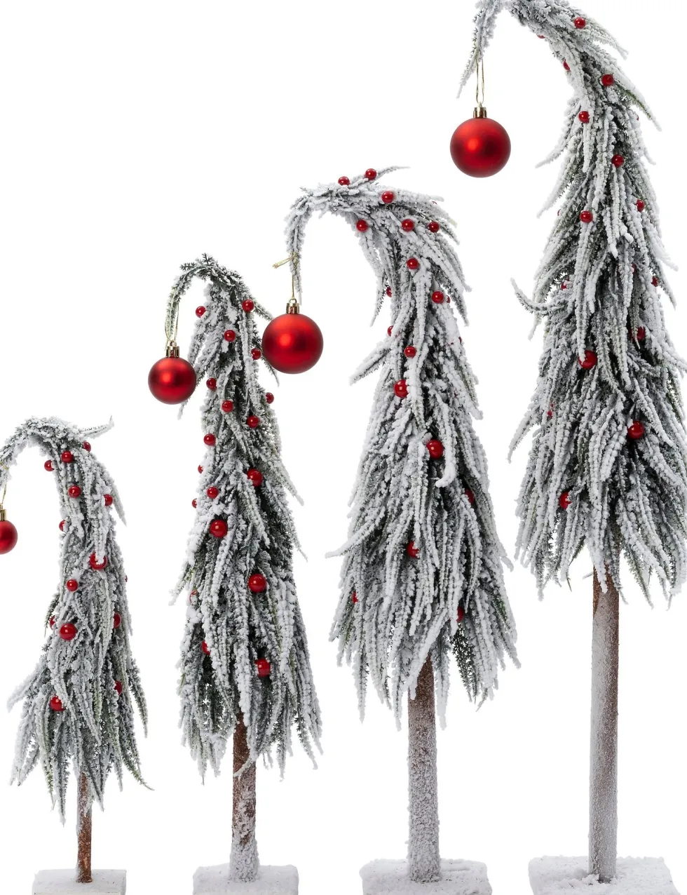 Intratuin decoratieboom Gnoom wit / rood D 12 H 45 cm