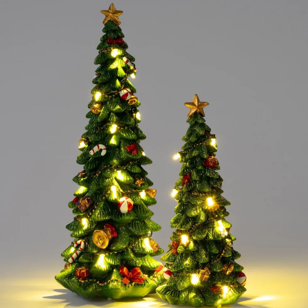 Intratuin decoratieboom groen met verlichting D 13 H 30 cm