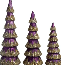 Intratuin decoratieboom Hector paars / goud D 8,2 H 21 cm