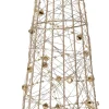 Intratuin decoratieboom Helmia kegel goud met verlichting D 12 H 40 cm