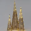 Intratuin decoratieboom kegel zilver / goud met verlichting D 20 H 80 cm