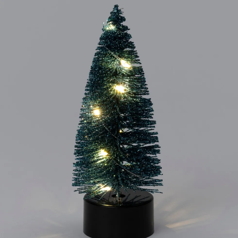 Intratuin decoratieboom Leonie donker blauw met verlichting D 5 H 13 cm