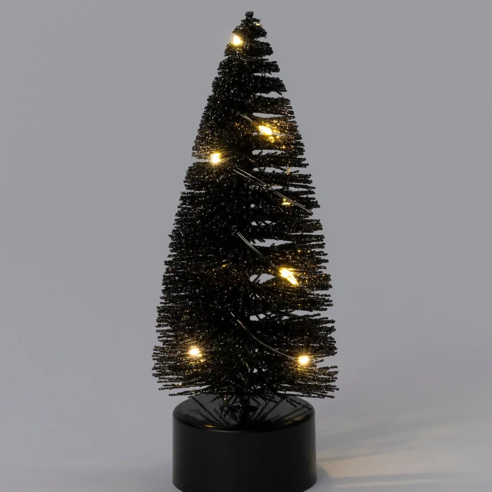 Intratuin decoratieboom Leonie zwart met verlichting D 5 H 13 cm