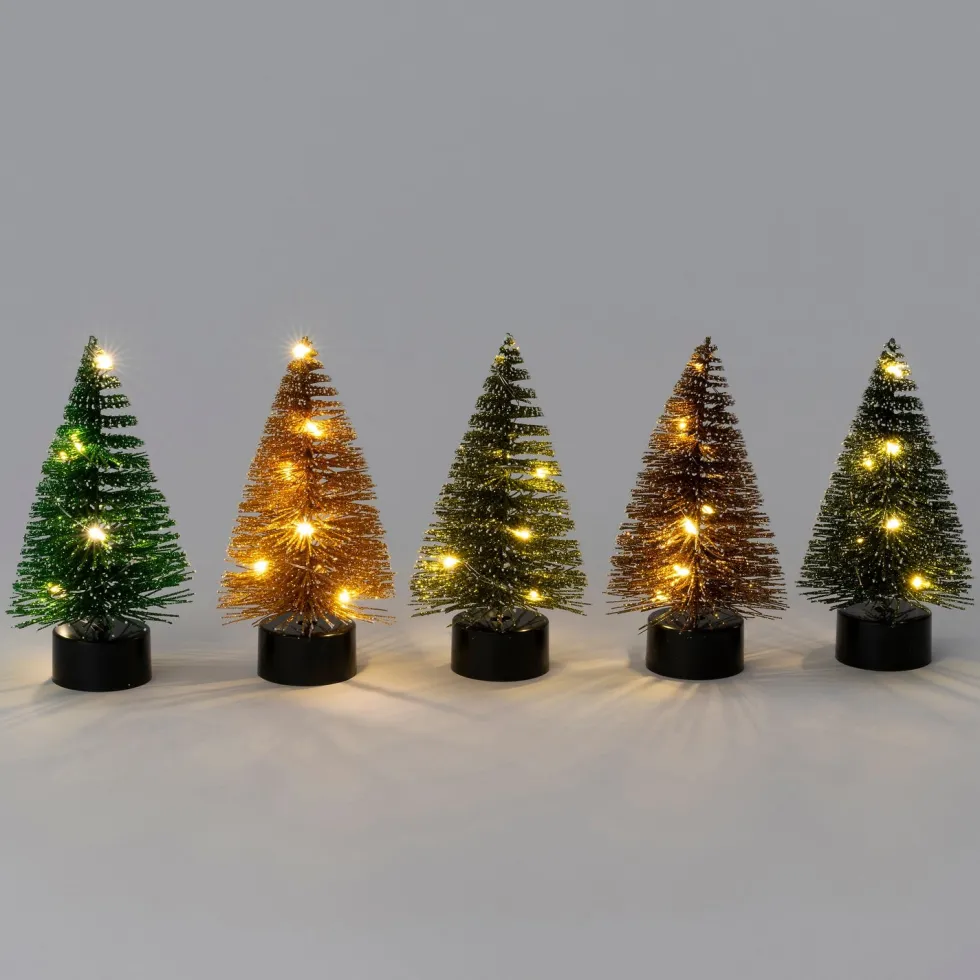 Intratuin decoratieboom Leonie bruin met verlichting D 7 H 13 cm