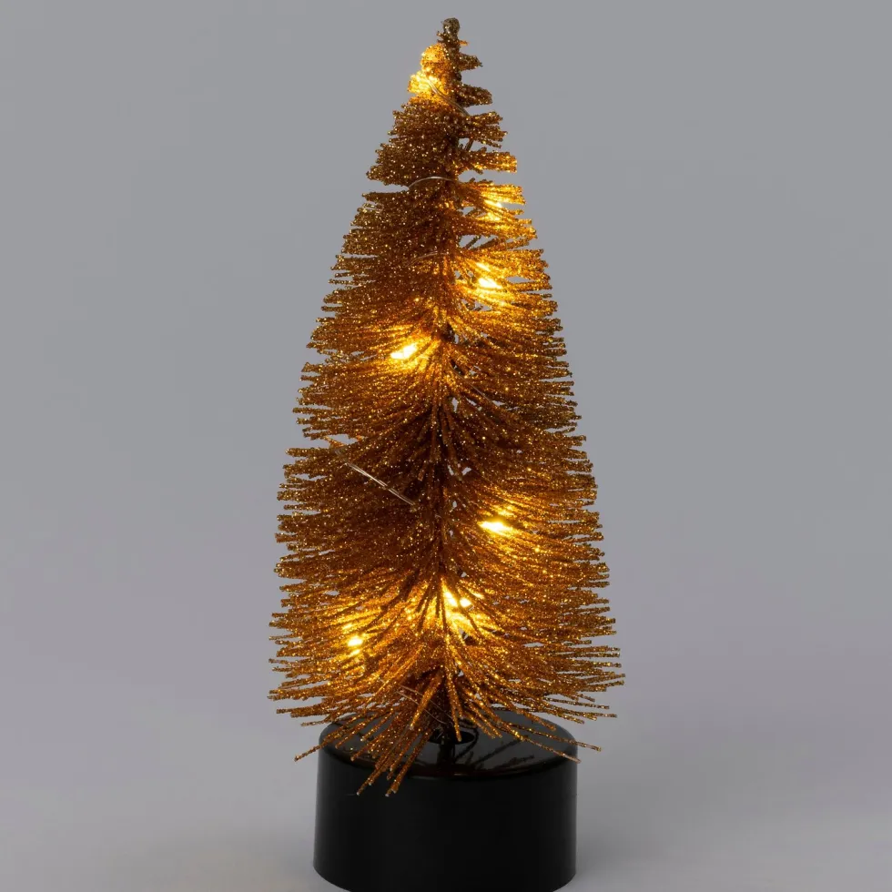 Intratuin decoratieboom Leonie koper met verlichting D 5 H 13 cm