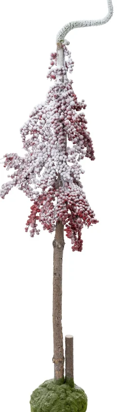 Intratuin decoratieboom op mos rood / wit D 25 H 100 cm