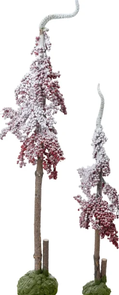 Intratuin decoratieboom op mos rood / wit D 30 H 155 cm