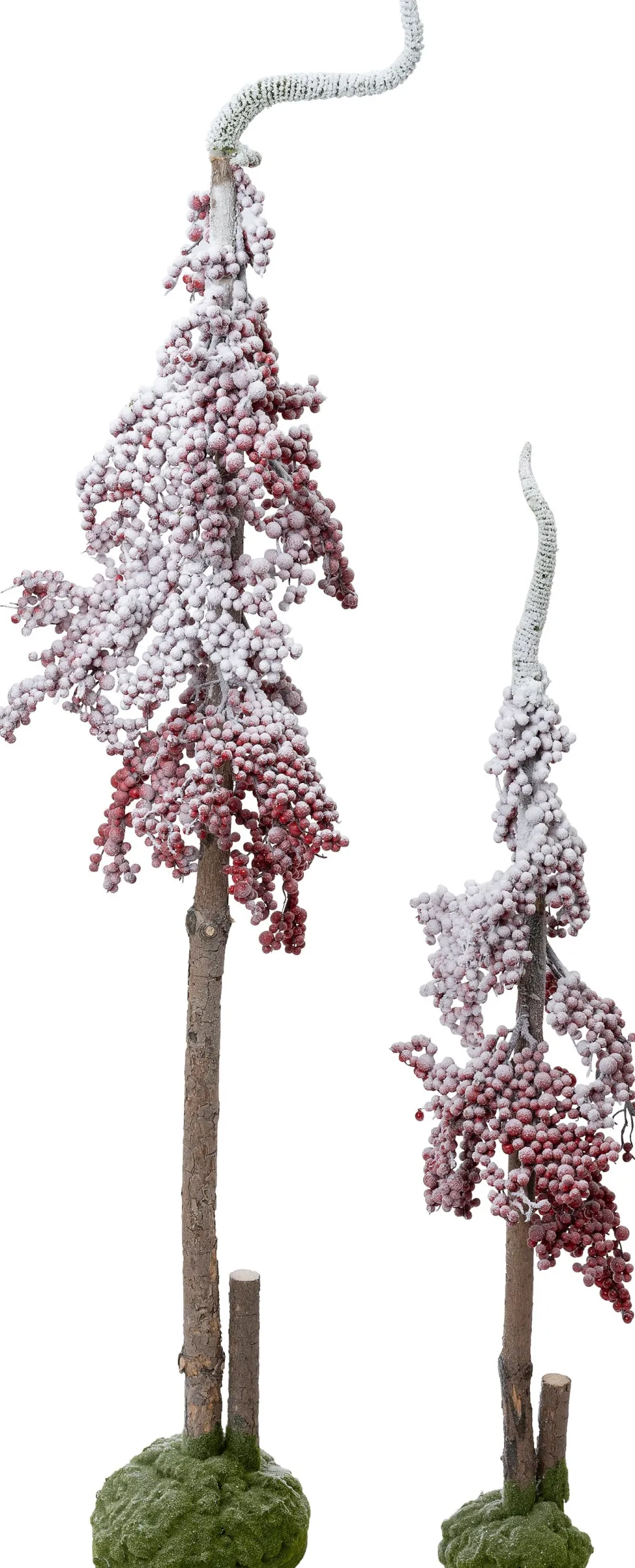 Intratuin decoratieboom op mos rood / wit D 30 H 155 cm