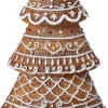 Intratuin decoratieboom peperkoek bruin / wit 13 x 7 x 31 cm