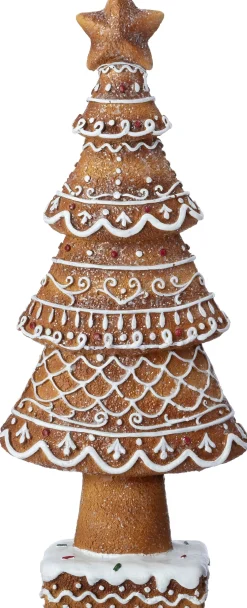 Intratuin decoratieboom peperkoek bruin / wit 13 x 7 x 31 cm