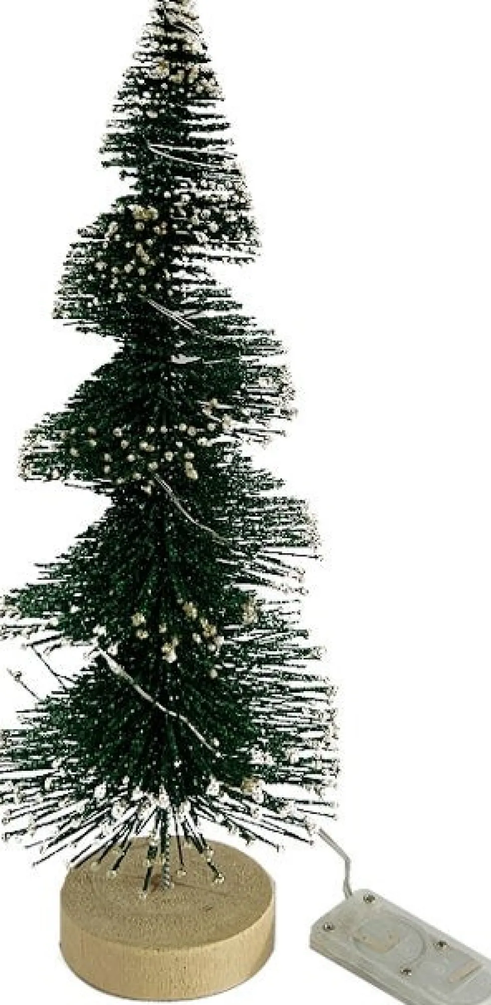Intratuin decoratieboom Pine groen met 10 lampjes warm wit D 9,5 H 25 cm