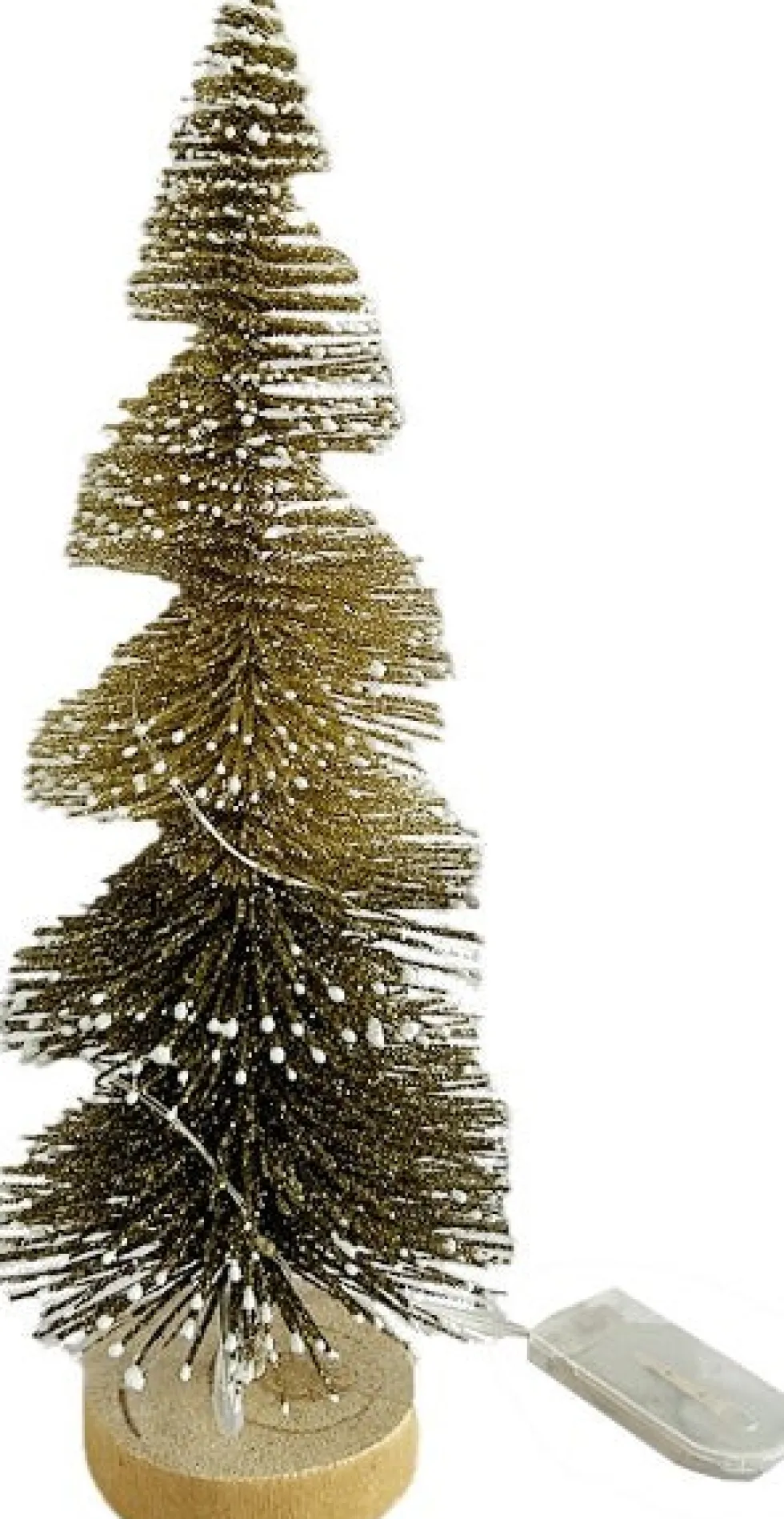 Intratuin decoratieboom Pine brons met 10 lampjes warm wit D 25 H 9,5 cm