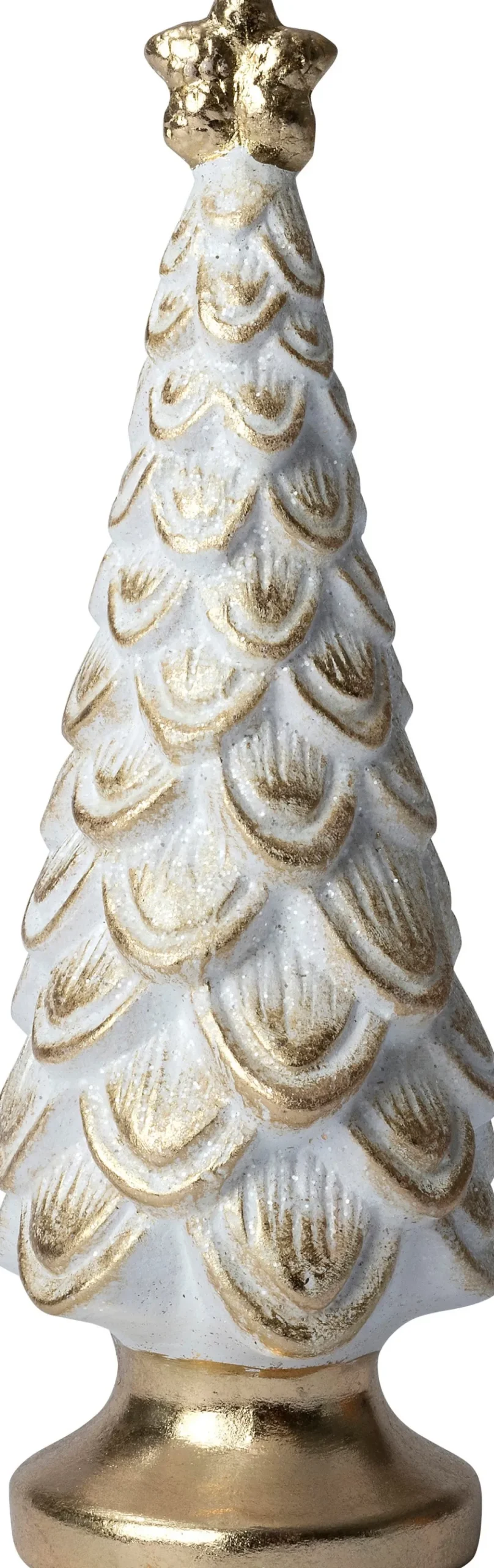 Intratuin decoratieboom Silva kerstboom ster goud / wit D 9,5 H 28