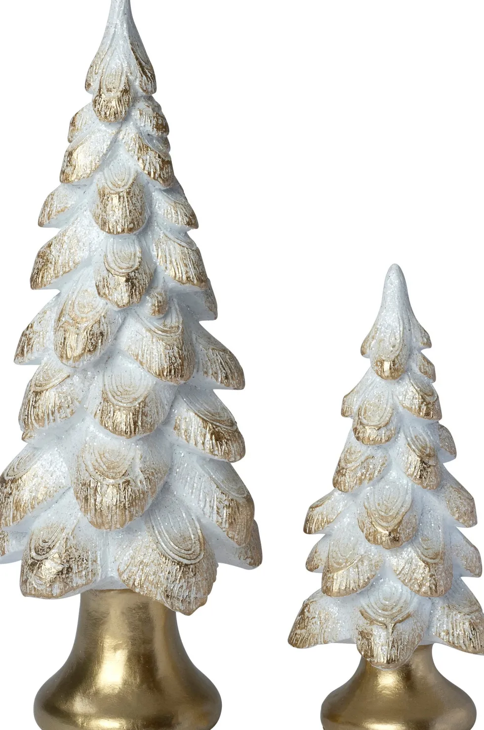 Intratuin decoratieboom Silva kerstboom sneeuw goud / wit D 10 H 22,5