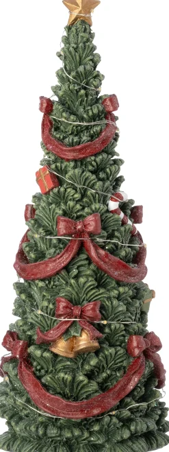 Intratuin decoratieboom strik groen met verlichting D 14 H 32 cm
