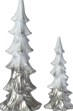 Intratuin decoratieboom Tino zilver / wit 14 x 11,5 x 37 cm