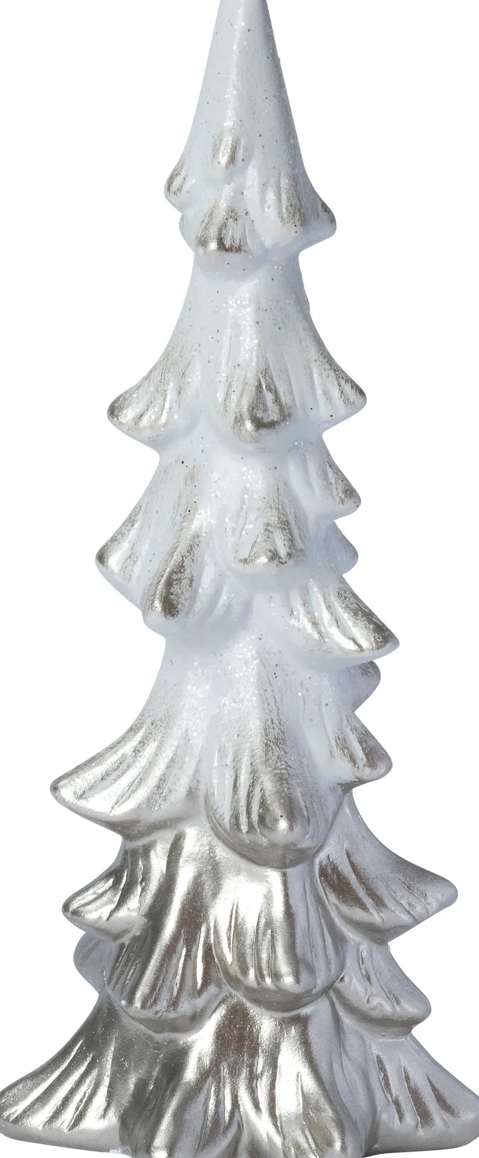 Intratuin decoratieboom Tino zilver / wit 10,5 x 8 x 24 cm