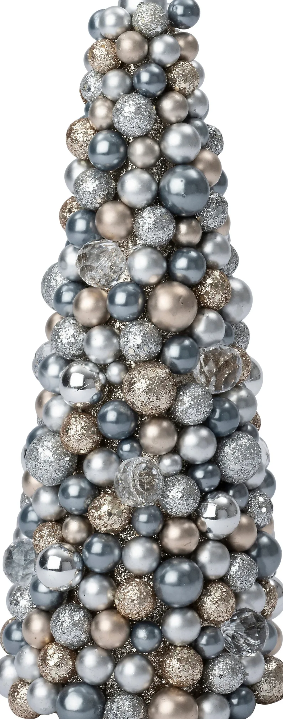 Intratuin decoratieboom Trevi kerstbal zilver D 16 H 36 cm