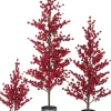 Intratuin decoratieboom Winterbes rood 30 x 29 x 62 cm