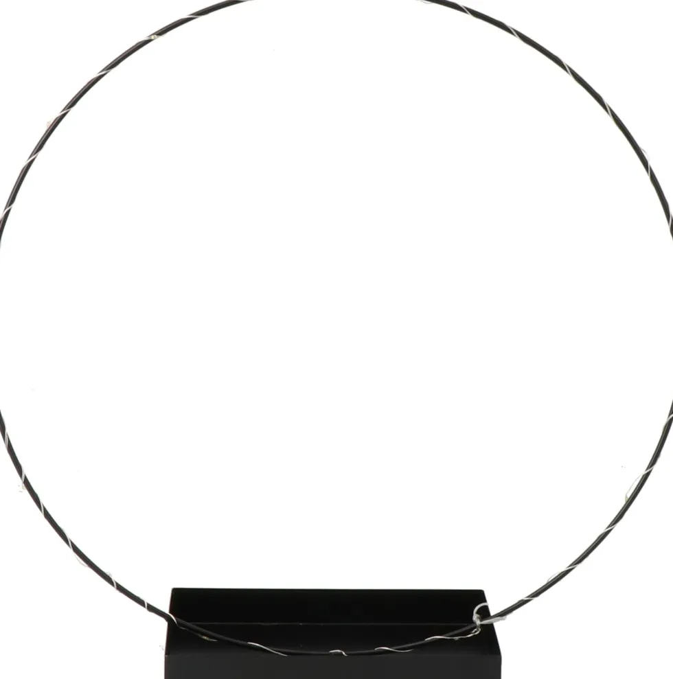 Intratuin decoratiecircel met led verlichting D 50 cm zwart