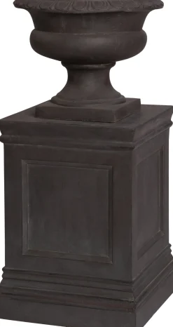 Intratuin Franse vaas op voet Klassiek zwart 45 x 45 x 34 cm