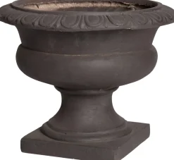 Intratuin Franse vaas op voet Klassiek zwart 45 x 45 x 34 cm
